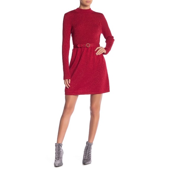 Free People Dresses & Skirts - NWT Free People Red Metallic Sweater Dress